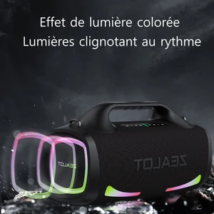 Zealot S79 100Wワイヤレススピーカー、屋外ポータブルサブウーファースピーカー、HiFiサウンド品質、デュアルペアリング、高速充電、24000mAh。 8ベストセールスZealot S -№5