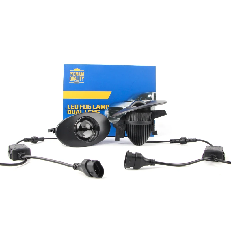 

1 pair 12V H11 led Fog Lamp bi led projector lens High low light 6000K light 2 Inch Fog Lamp light bulb for toyota nissan honda