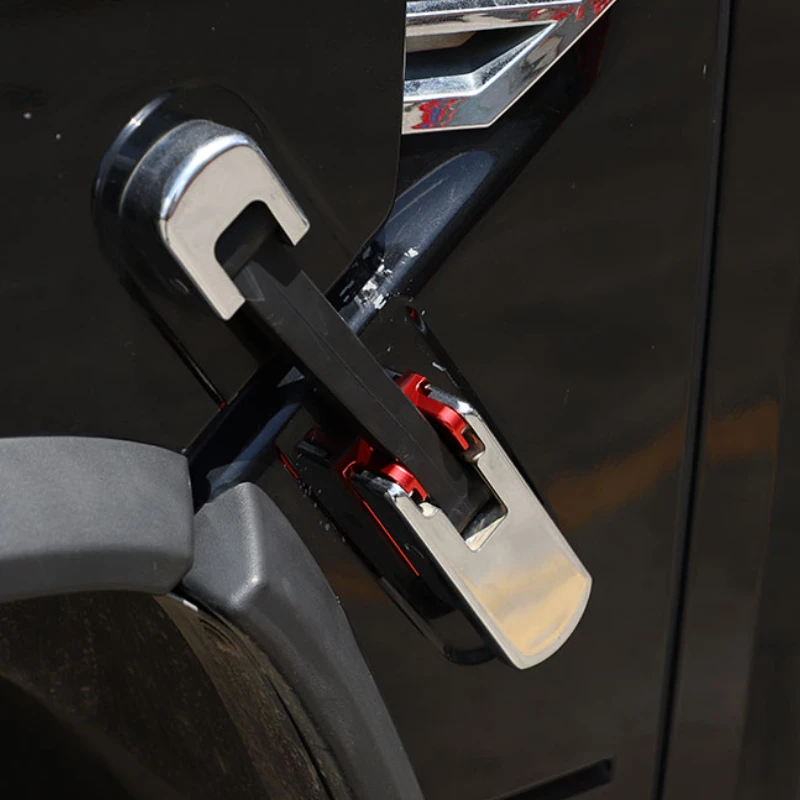 ل 2003-2009 هامر H2 الأحمر سبائك الألومنيوم تصفيف السيارة غطاء السيارة الجانب المفصلي مشبك قاعدة الأجزاء الخارجية للسيارة (أجزاء بديلة) #2