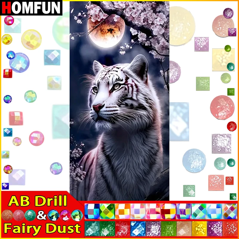 HOMFUN Fairy Dust AB Diamond Painting Full Square/Round Drill 5D DIY 