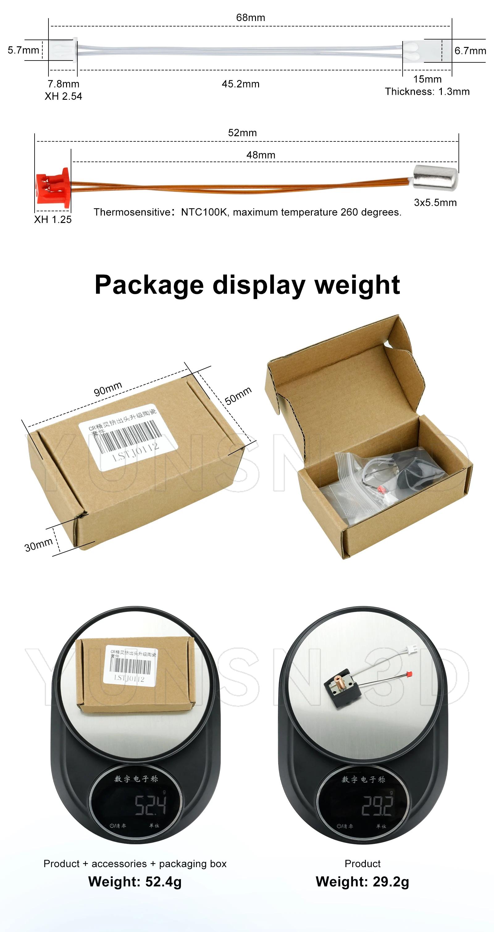 Verbessertes Hotend-Kit für Creality Ender 3 S1/Ender-3 S1 Pro/Ender-3 S1 Plus/CR-10 Smart Pro/Sermoon V1 3D-Drucker Ersatzteile – Detail 12