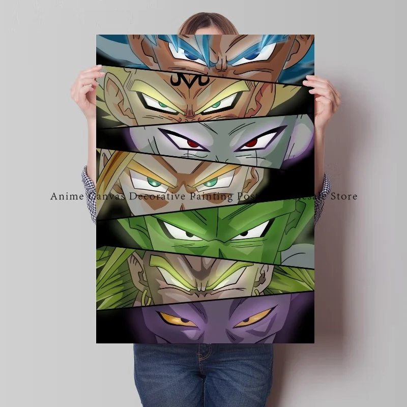 Bandai-clássico anime dragon ball z impressões de lona, cartaz, figuras, majin, bu, beerus, casa, quarto, parede de bar, arte vintage, decoração