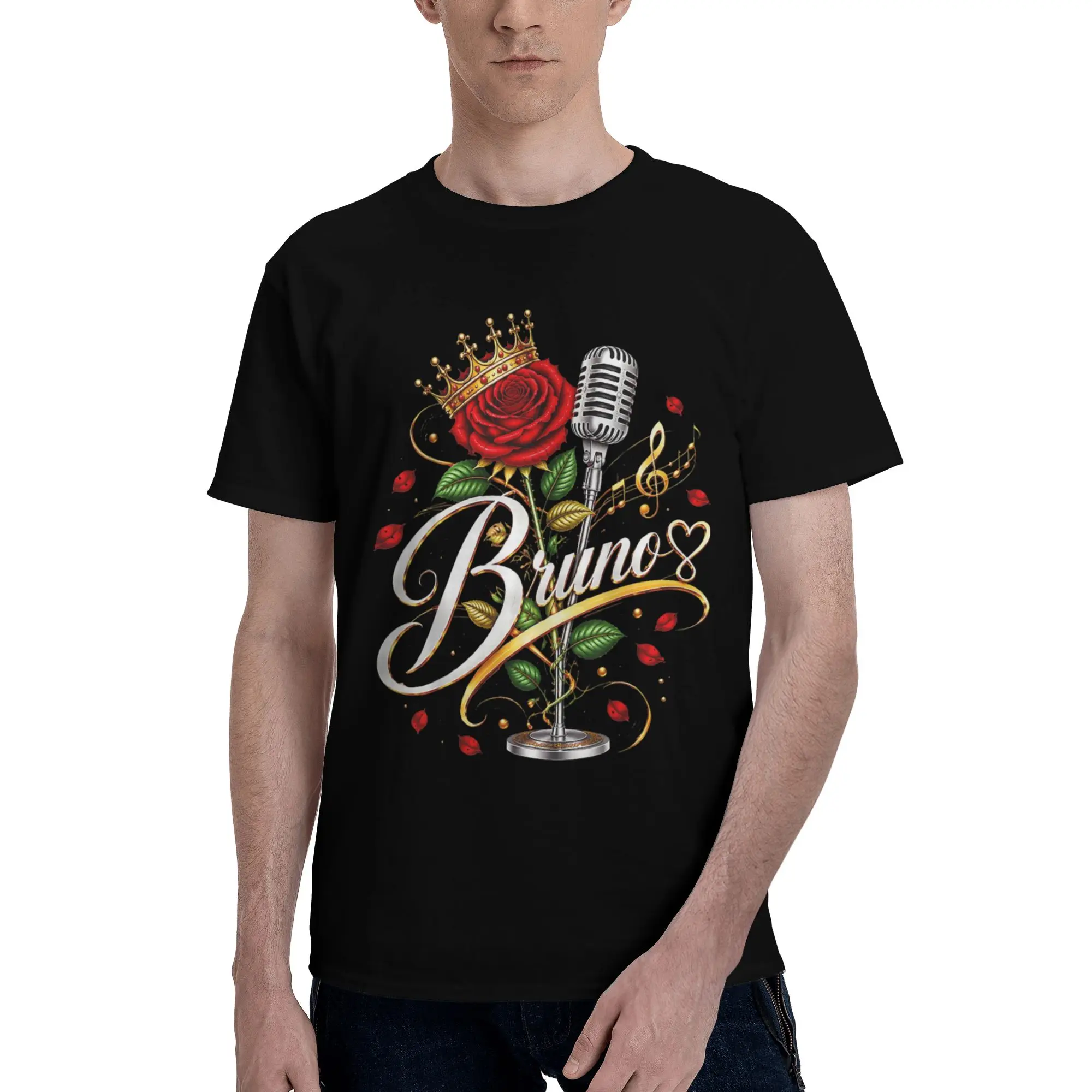 Men Women Fashion Bruno Mars Romantic Tour 2026  Tee T Shirt 100% Cotton  T-shirts Clothing