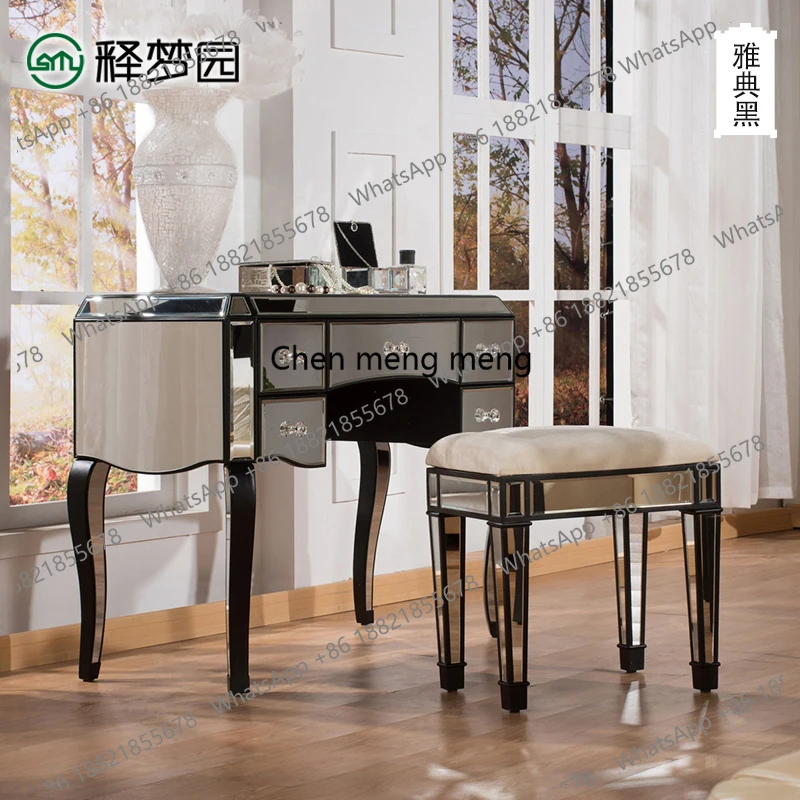 Makeup table European furniture Mirror furniture Glass furniture Neoclassical postmodern