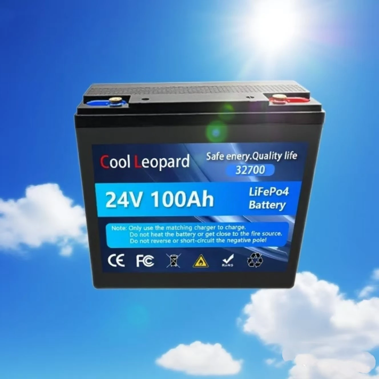 

Battery LiFePO4 100Ah 32700 24V Built-inBMS RV Rechargeable Lithium Iron Phosphate Solar Power System RV House Trolling Motor.