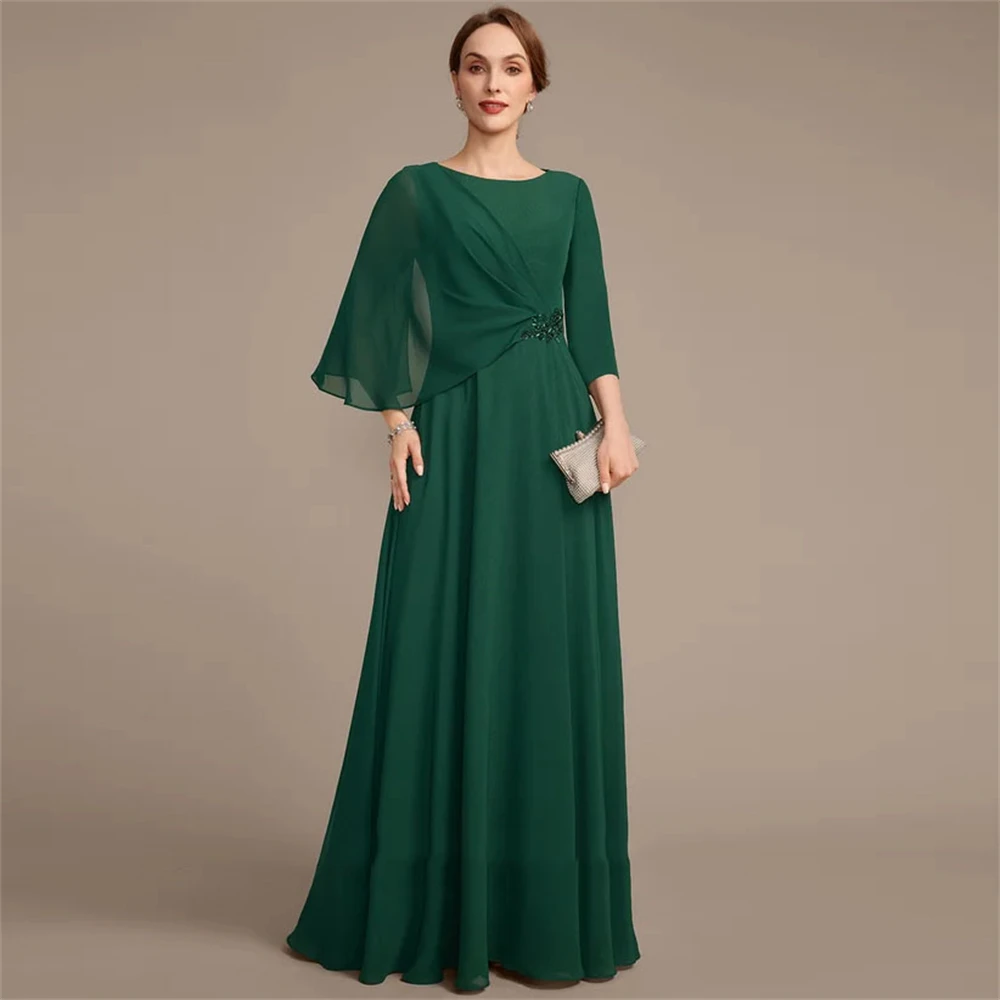 Simple elegant Party Dresses Fashion Mother to the bride Draped Wedding Gowns Elegant Dress for Women 2024 New