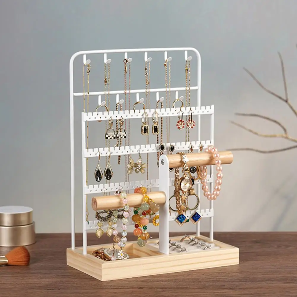 Jewelry Display Rack Jewelry Rack Capacity Multi-tier Display Stand Stable Base Organizer for Earrings Rings Necklaces Bracelets
