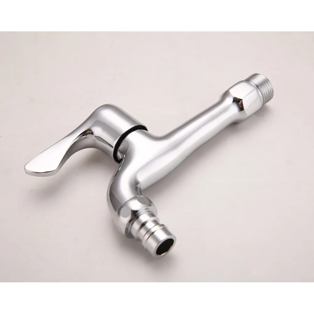 Single Handle Mixer Wall Mounted Faucet For Home Laundry Long Beak Pointed Beak Thickened Brass Material Precise Water Flow