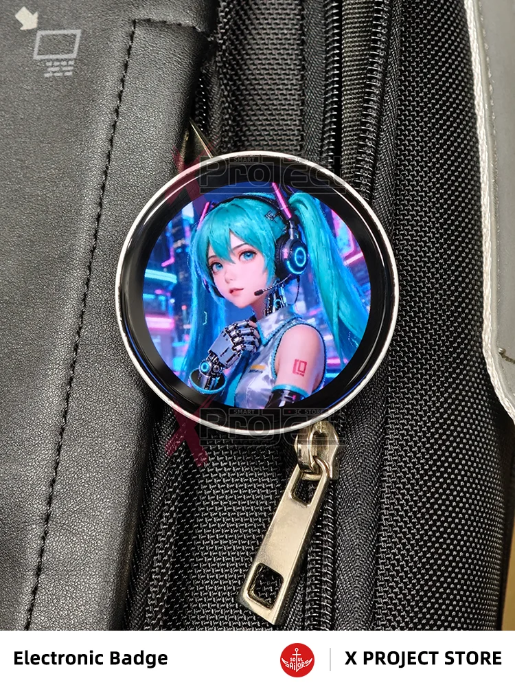 

Динамический электронный значок, аниме-товары, значок с цифровым дисплеем для игровой периферийной техники, отличный подарок для фанатов отаку на день рождения, подарки для детей