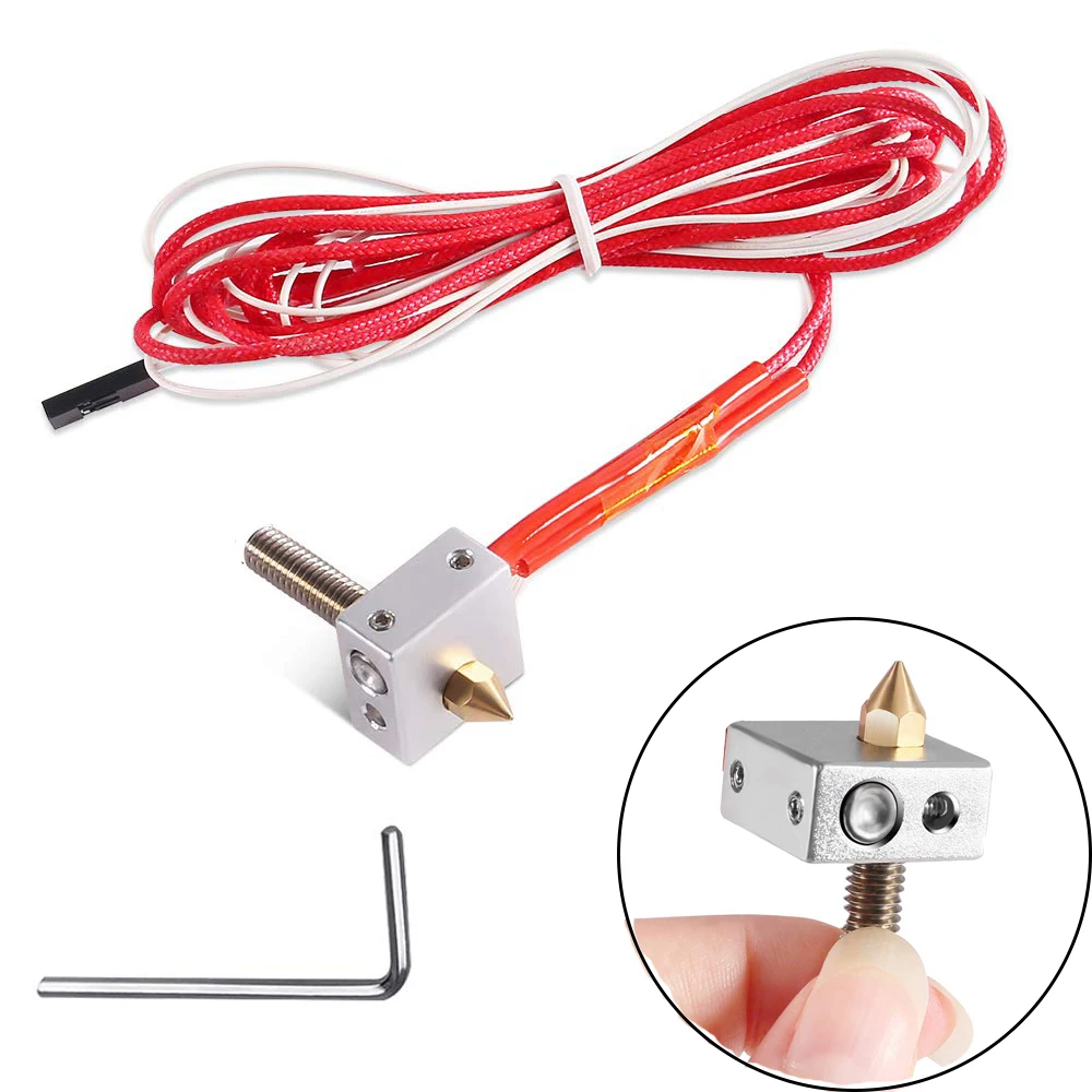 

Nozzle MK8 Extruder Throat Heater DIY Hotend Kit 1.75mm/0.4mm Extruder Heater Block For Raprep i3 Anet A2 A8 3D Printer Parts