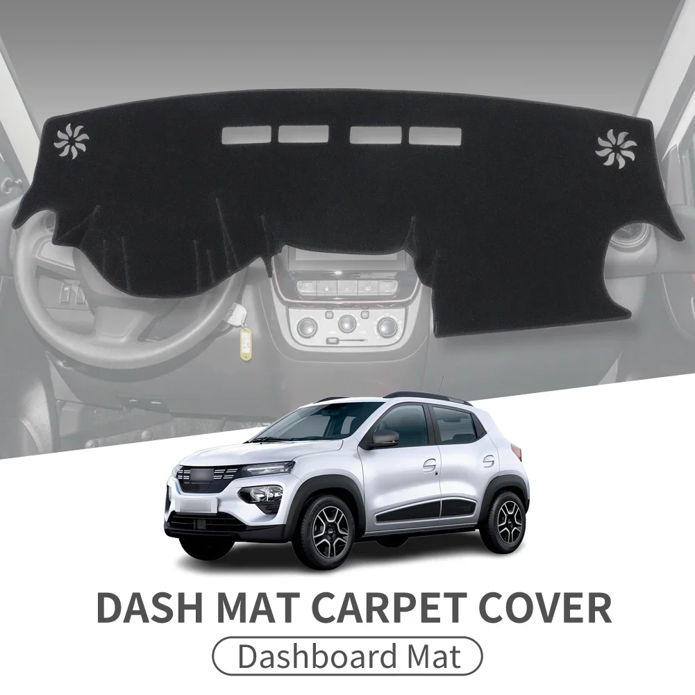 Car Dashboard Mat for Dacia Spring Electric EV 2019 2020 2021 2022 2023 Sunshade Protective Carpet Dash Mat Dashmat