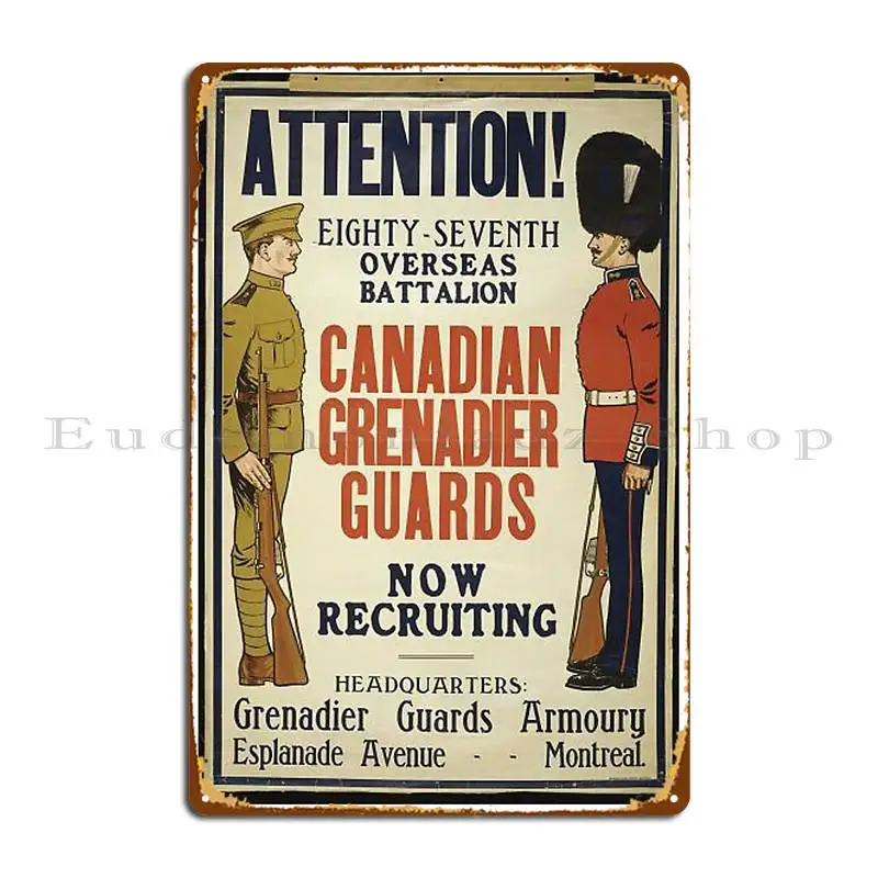 خمر Ww1 الحرب التوظيف العسكري الرجعية لوحة معدنية المشارك المرآب تصميم مخصص الكلاسيكية غرفة المعيشة تين تسجيل ملصق