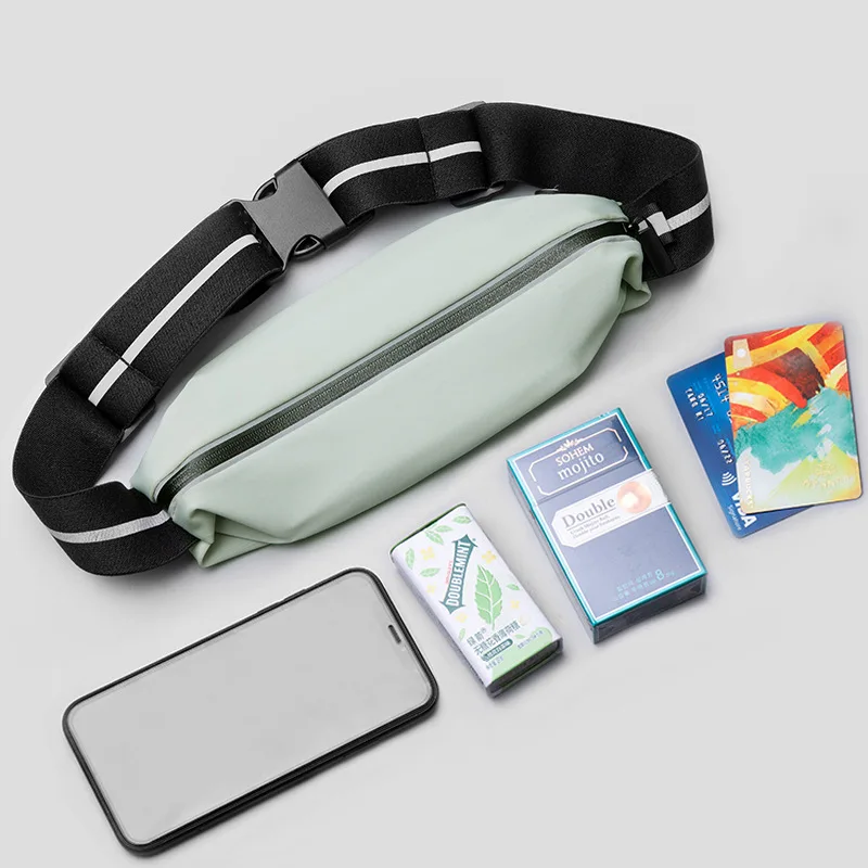 Universal Fit Running Belt Secure Waterproof Adjustable Phone Holder Stretchable Waist Bag For Travel