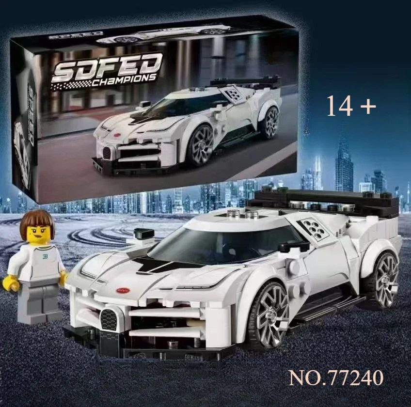 

НОВАЯ серия Super Racing 77240, Bugatti Centodieci, супер спортивный автомобиль, строительный блок, развивающие игрушки