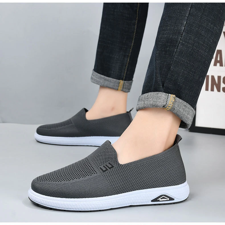 Summer New Men's Breathable Mesh Casual Shoes Comfortable Slip-on Loafers Flats Walking Sneakers Tennis for Men Zapatos Hombre