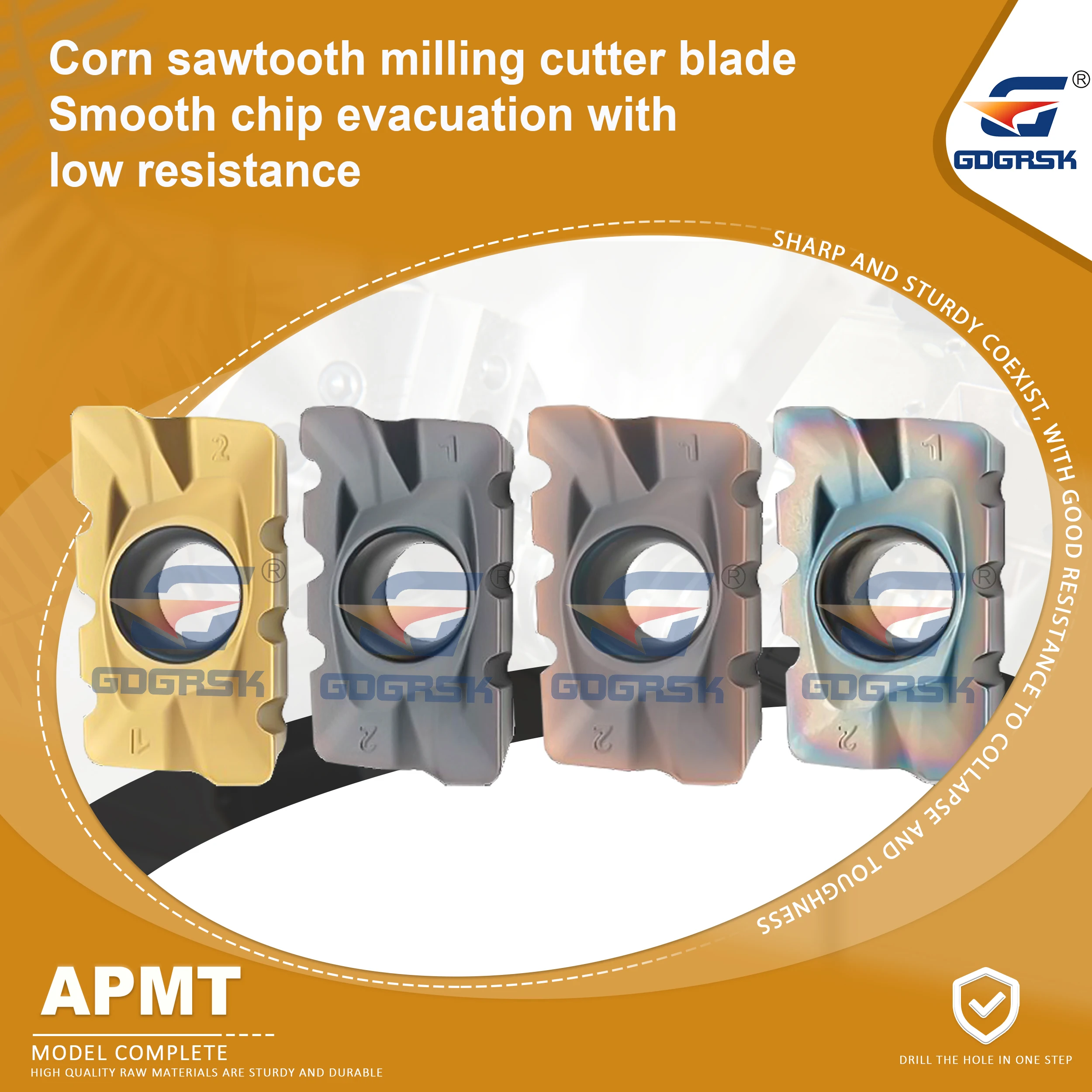 إدراج الطحن الخام APMT1604/1135 قواطع طحن الذرة قواطع الطحن المسننة مع حافة متموجة الأخدود مخرطة CNC شفرات القطع