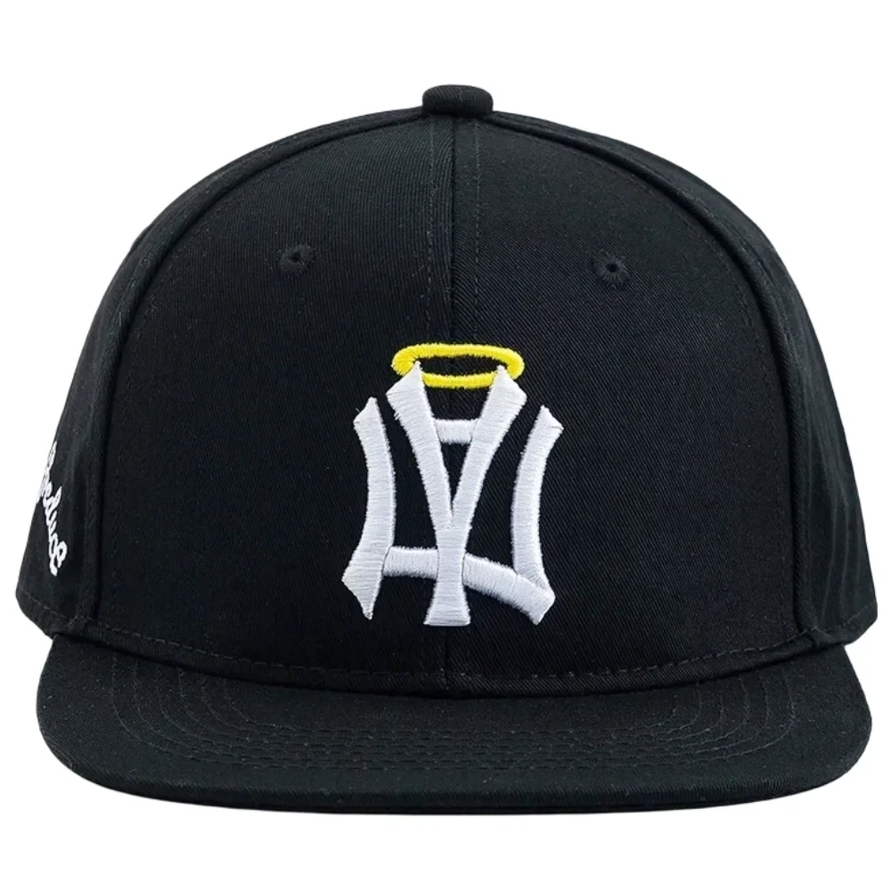 Heißer Verkauf: Unisex Flat-Bill-Snapback-Cap mit NA-Buchstaben und Flügel-Stickerei – Lässige Outdoor-Trend-Baseballkappe für Herren und Damen – Detail 8