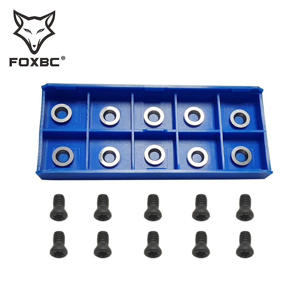 FOXBC Ci5 8.9mm Round Carbide Inserts Cutters For DIY Lathe Wood Turning Tool  Accessories 10pcs