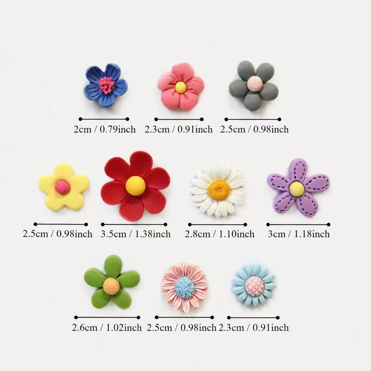 10-Piece Oval Kawaii Flower Fridge Magnets – Colorful & Strong, Perfect for Home Decor & Office Organization