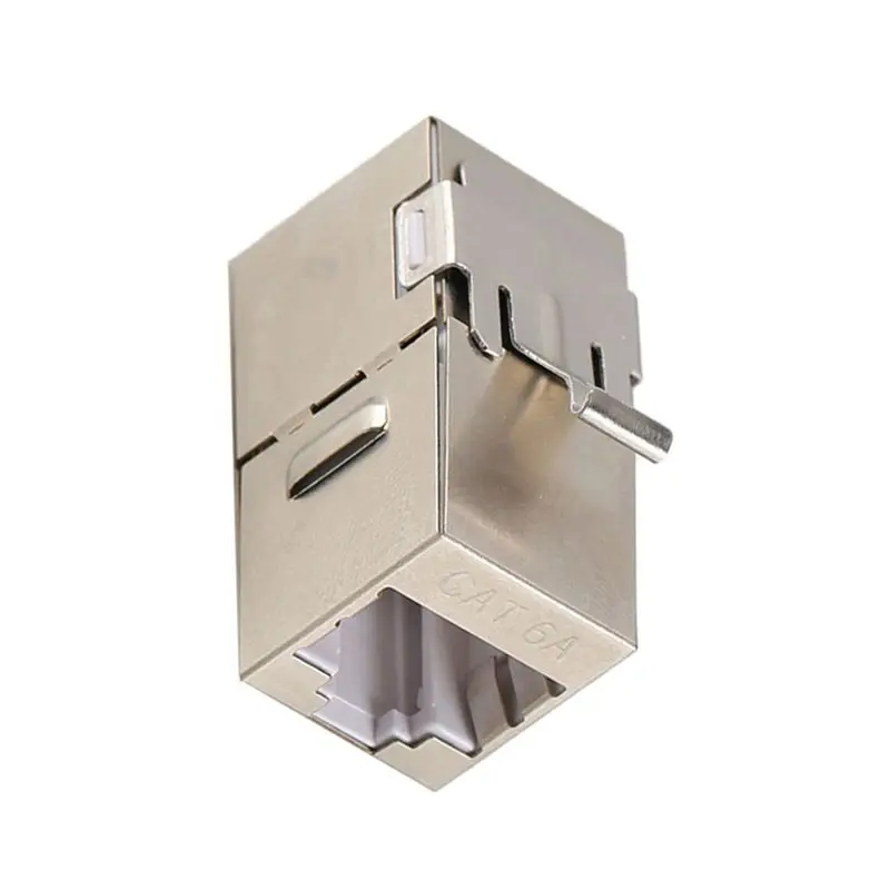 ABZC 10PCS Cat6a RJ45 Shielded LAN Connector Socket Toolless Pass Through Network Modules T568B Gigabit Ethernet Jack