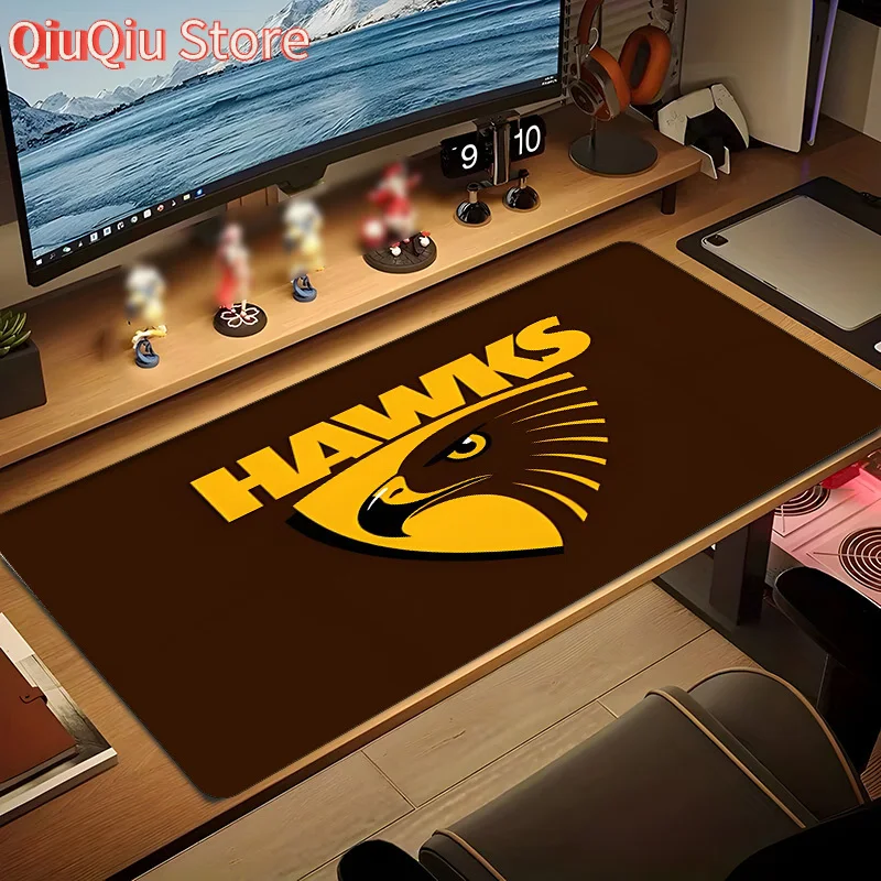 

Hawthorn Football Club Large Non-Slip Rubber Gaming Mouse Pad - Brown Desk Mat with Yellow Logo, Durable Computer Accessory for