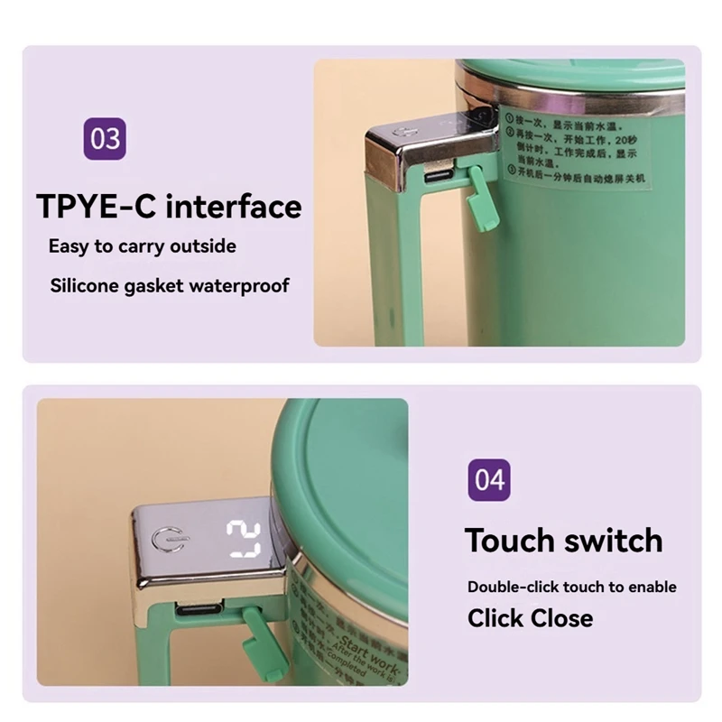 BAAG-350Ml tasse magnétique à agitation automatique modèle Rechargeable tasse à café à agitation tasse à agitation électrique tasse rotative paresseuse A