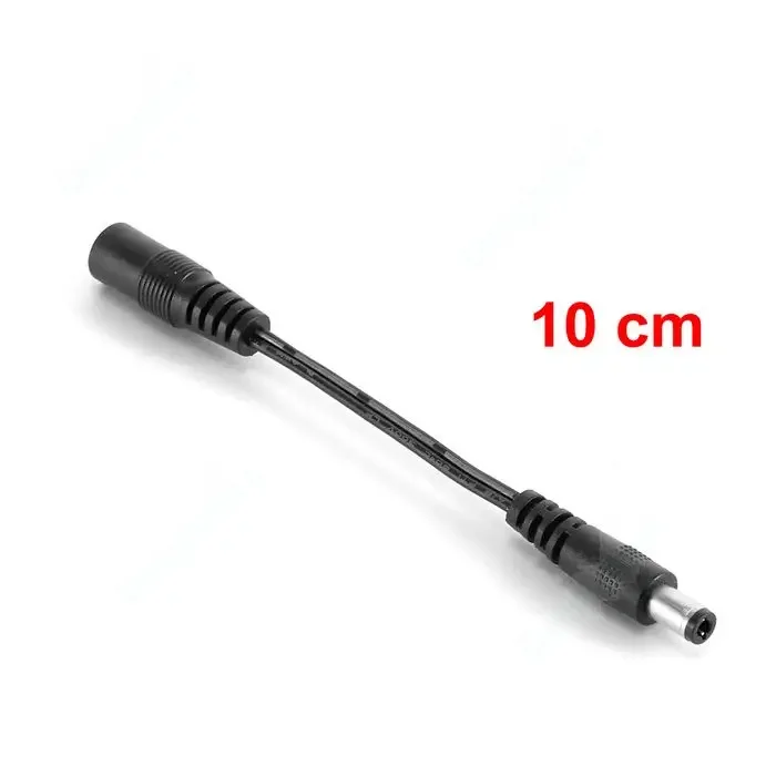 0.1m 5.5mm x 2.1 Male Female Extension Cable 5v 12V DC Power Cable Wire Connector Jack For Standard Routers DVR Power Supply