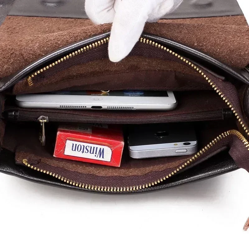 El bolso de hombro de negocios de ocio Polo bolso vertical hombre tendencia bolso de hombro inclinado