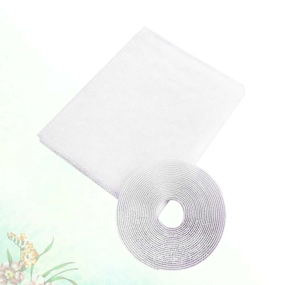 

2pcs 1.5X2M Adhesive Window Screen Mesh Netting For Door Grill Fly Insect Protection With Hook Loop Strips Easy Install