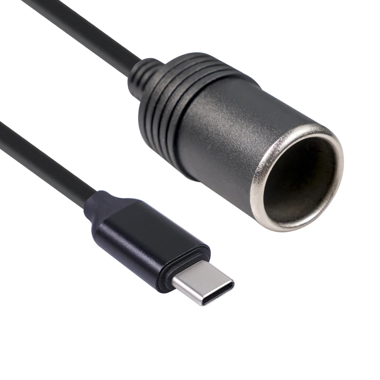 

usb pvc conductor Copper cable TYPE-C 5V to 12V cigarette lighter female base booster power conversion cable