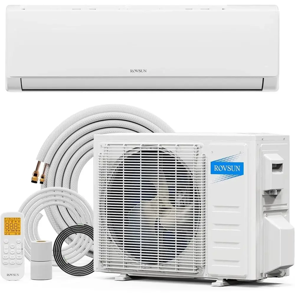 

9000 BTU Mini Split AC/Heating System with Inverter, 19 SEER2 Energy Saving 115V Ductless Split-System Air Conditioner with Pre-
