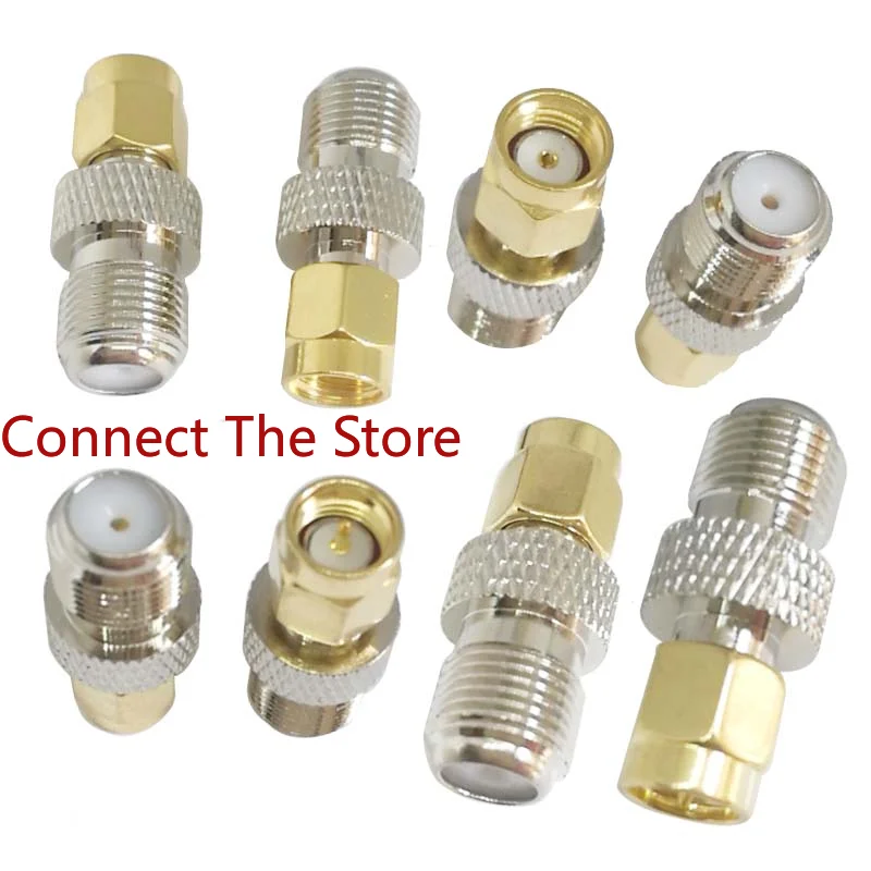 4PCS Female-to-SAM Male RF Adapter English Female-to-SMA  F-head Connector Is Reversely Connected With  Revolution Female