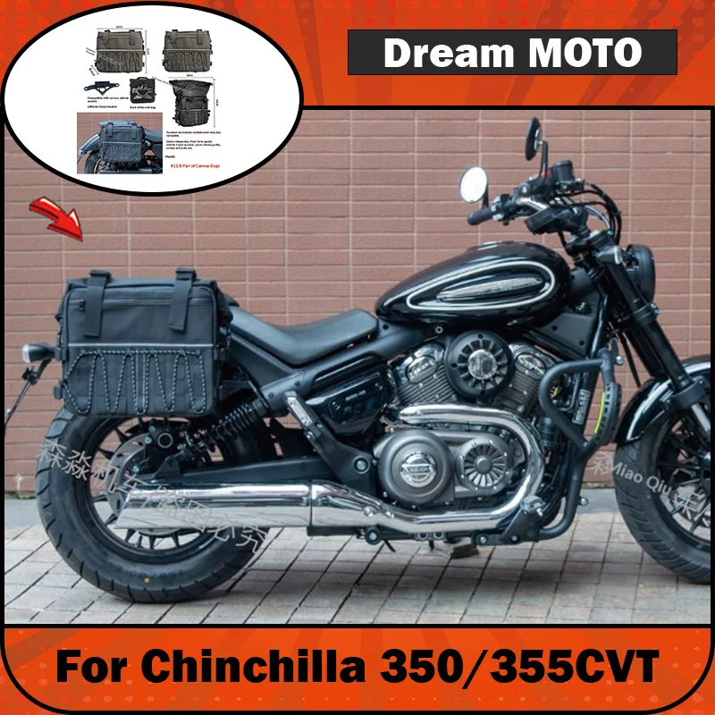 【Premium】For Chinchilla 350/355 CVT automatic guard bar, folding backrest side bag, modified bumper
