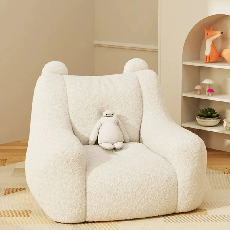 Relaxation Armchair Mini Sofa Relaxing Fabric Single Lounge Plushies Furniture Luxury Pouf Design Chair Interior Bean Bags Room