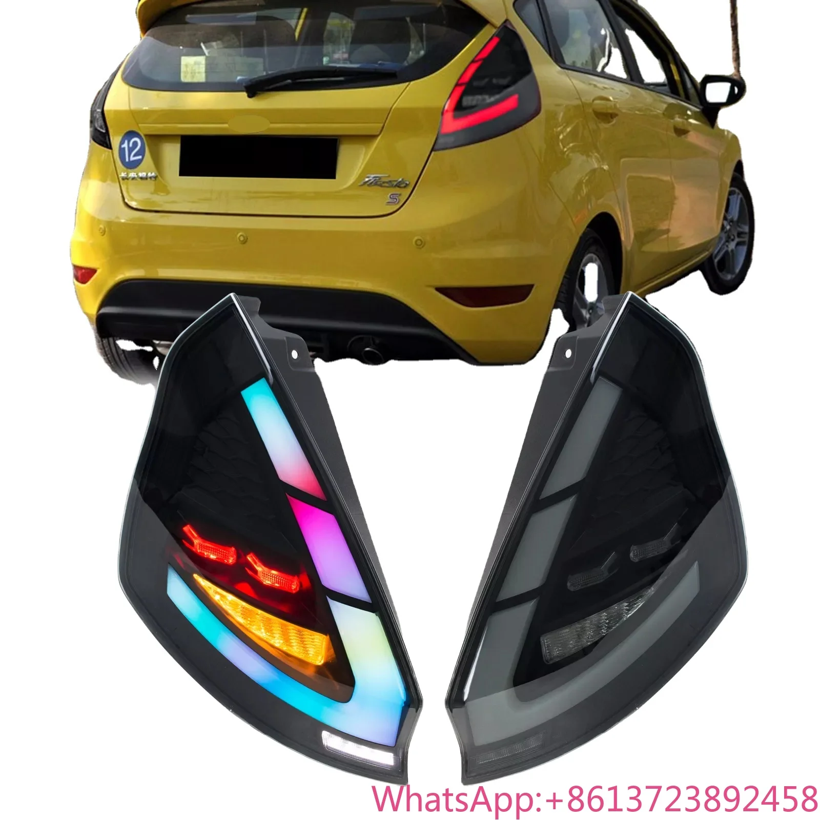 

RGB TAIL LIGHTS Factory LED Tail Light Waterproof Car Rear Lamp for Ford Fiesta 2009-2015