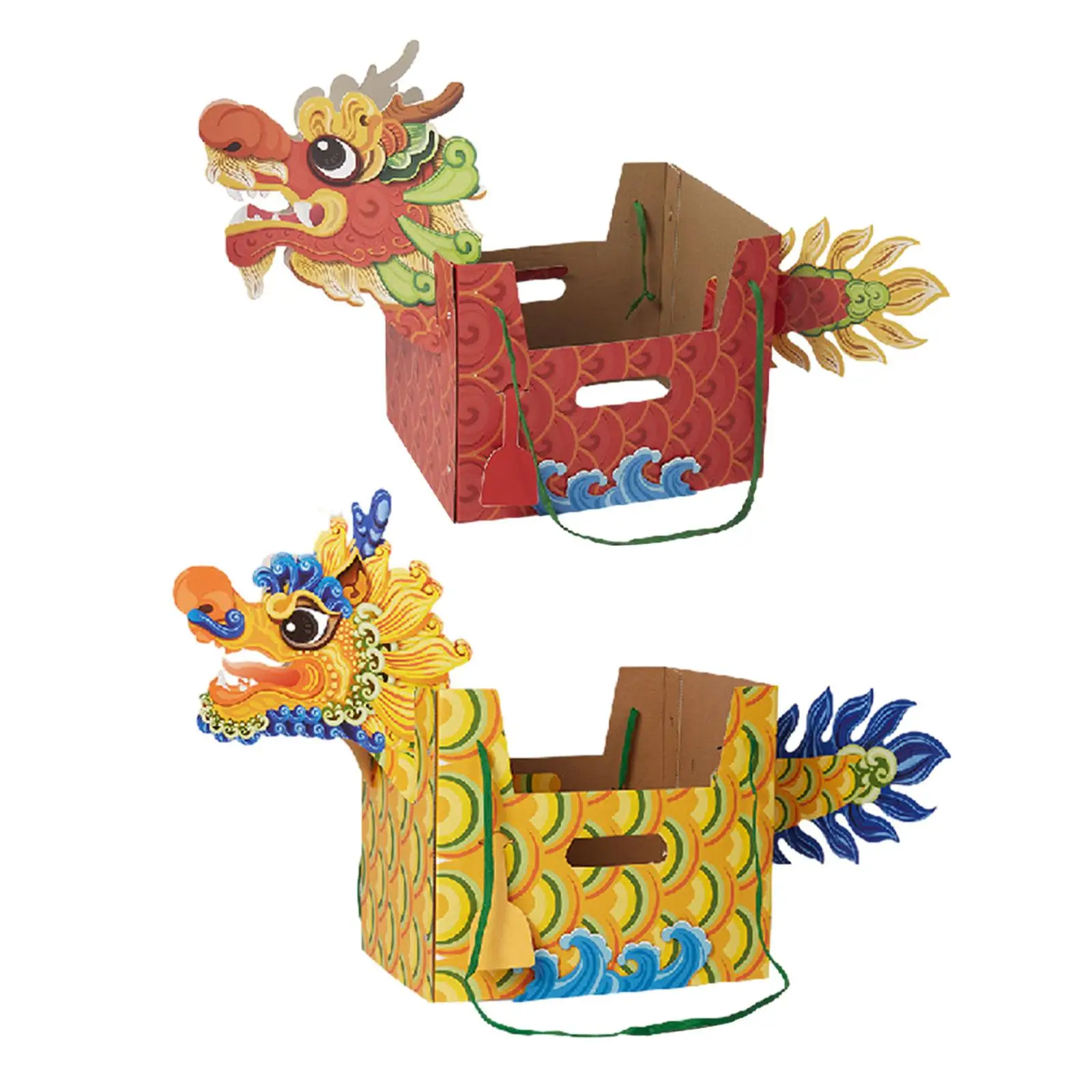 

Chinese Paper Dragon Toys Novelty Prop Crafts 3D New Year Decoration Chinese New Year Dragon Boat for Celebration Toddlers