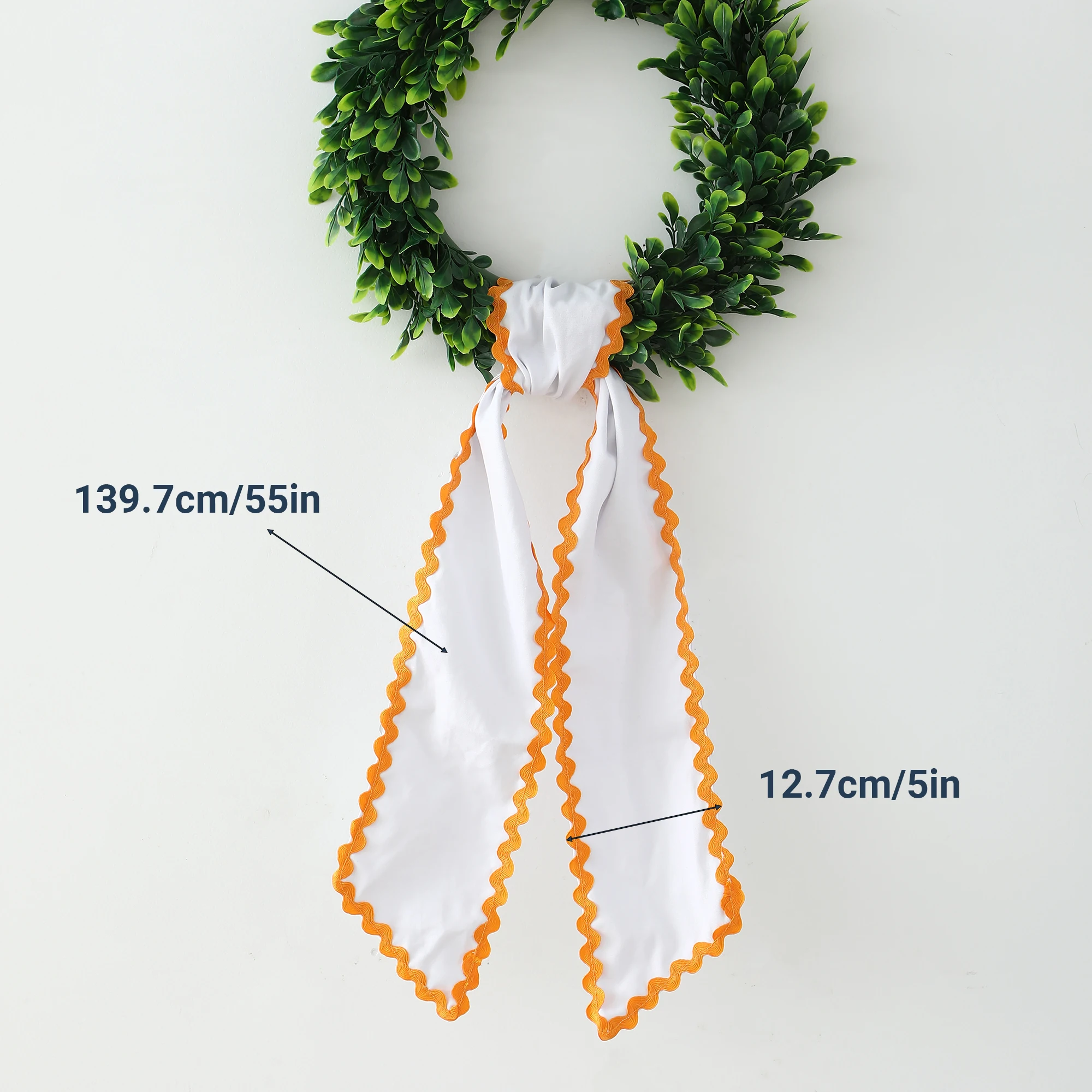Ric Rac Kranz Schärpen Gingham Canvas Osterkorb Schleife Perfekt für Korb Baby Tür Dekor Festival Party Supplies Babyparty – Detail 3