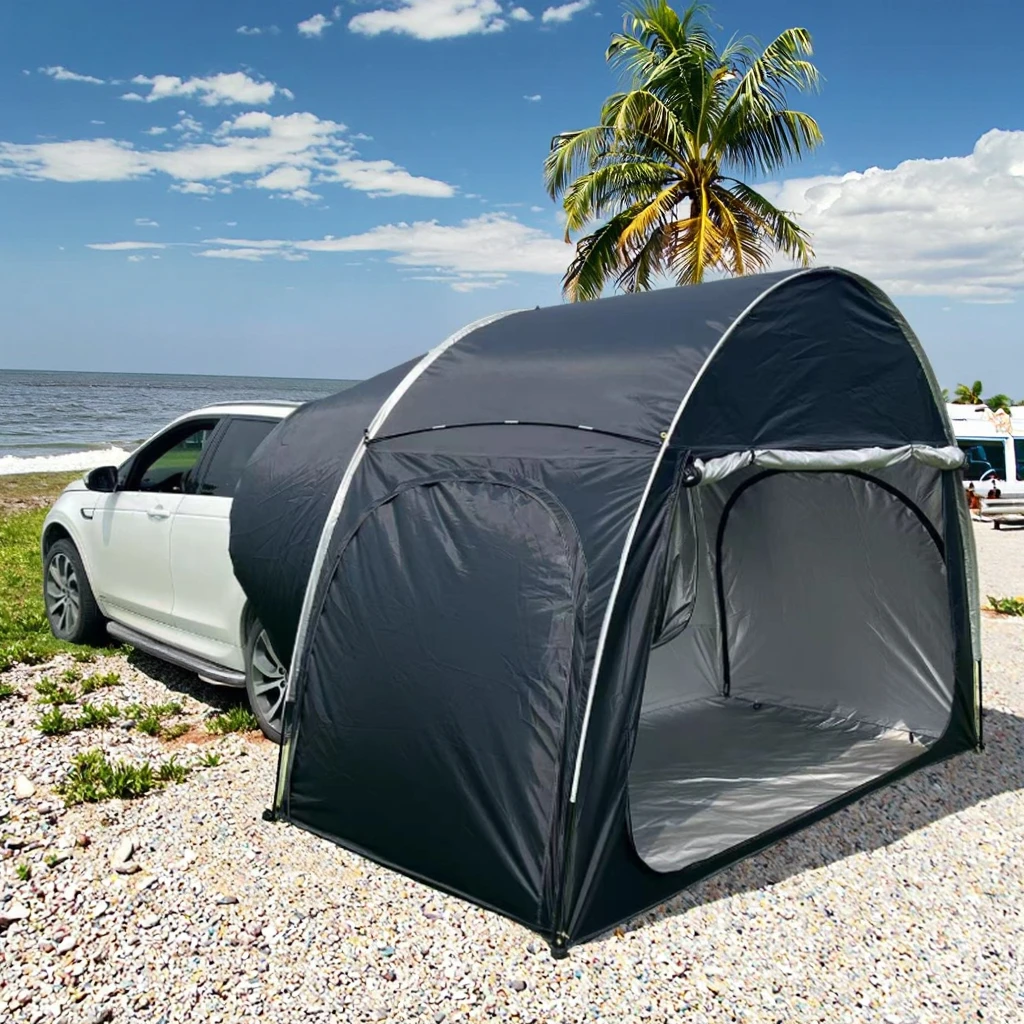 Kundenspezifisches automatisches Zelt für den Außenbereich für Fahrrad, Motorrad, Auto, hinterer Sonnen- und Regenschutz, schnelle Öffnung, Platzaufbewahrung, Markise