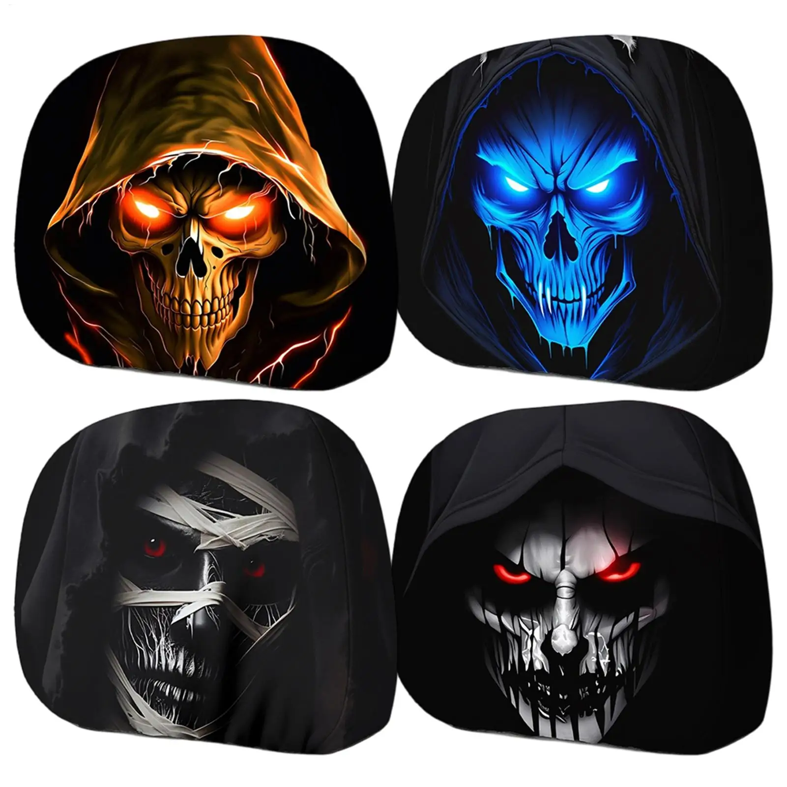 Car Headrest Covers 2 Pieces Funny Decorative Creative Protector Headrest Protector Cover for Cars for Ornaments Decorations