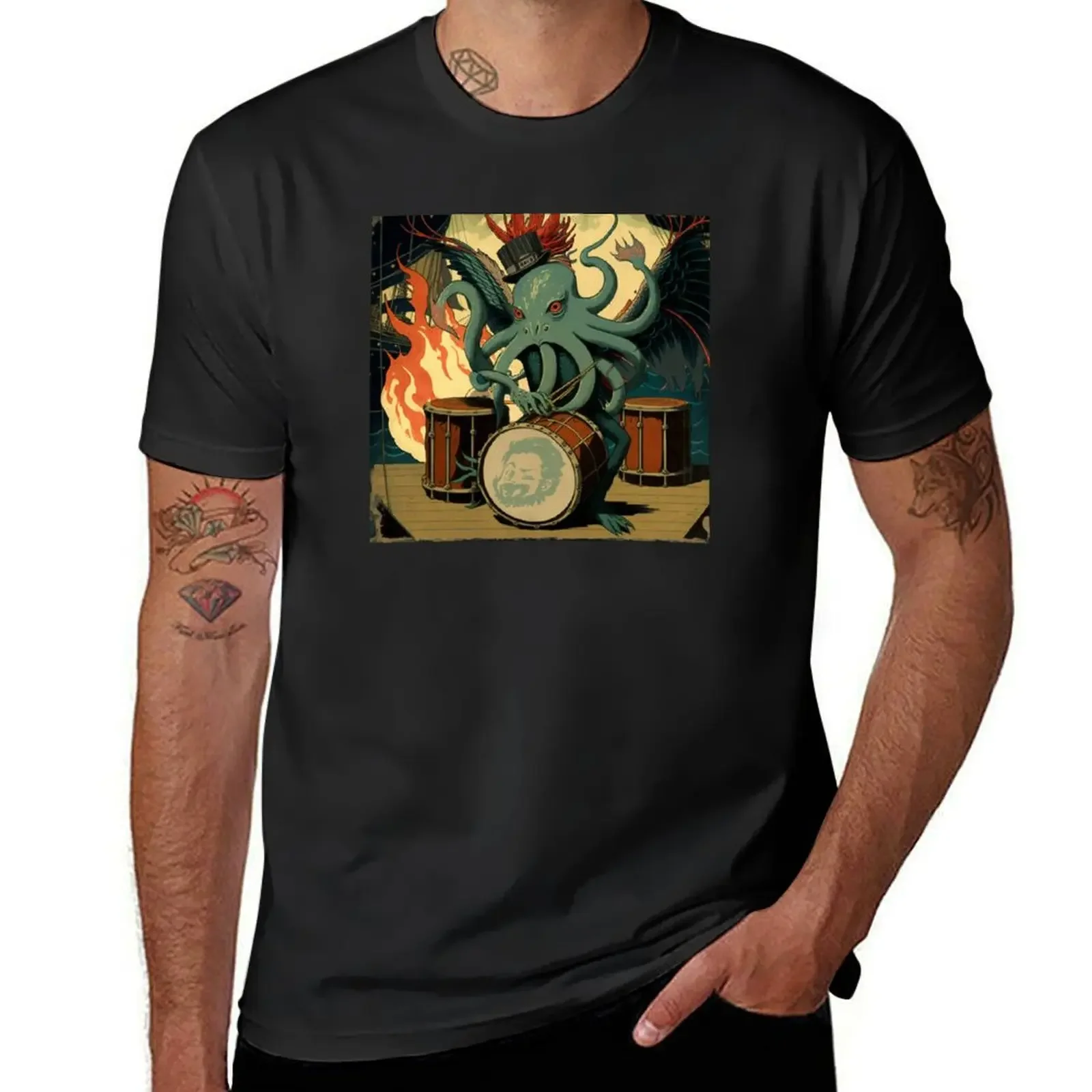 

Elamina: The 1920's Drummer T-Shirt oversized boys whites men clothing