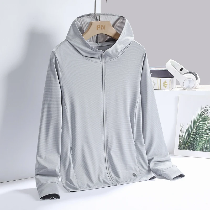 

Уличная высококачественная солнцезащитная куртка из ледяного шелка с защитой от ультрафиолета, летняя легкая дышащая дорожная спортивная куртка для пар