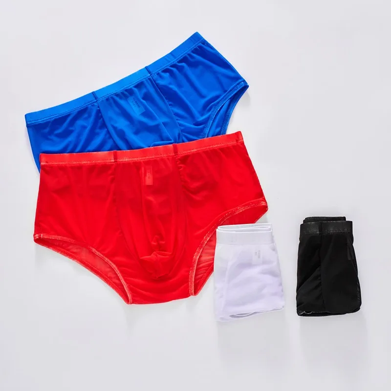 

Ultra-thin transparent boxer briefs men's underwear mesh sexy breathable small boxer