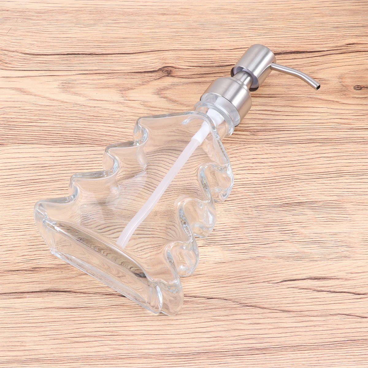 250 ml Glas-Shampoo-Flasche, nachfüllbarer Lotionsbehälter mit Edelstahl-Pumpe, tragbare Emulsionsflüssigkeitsflasche für Zuhause und Reisen