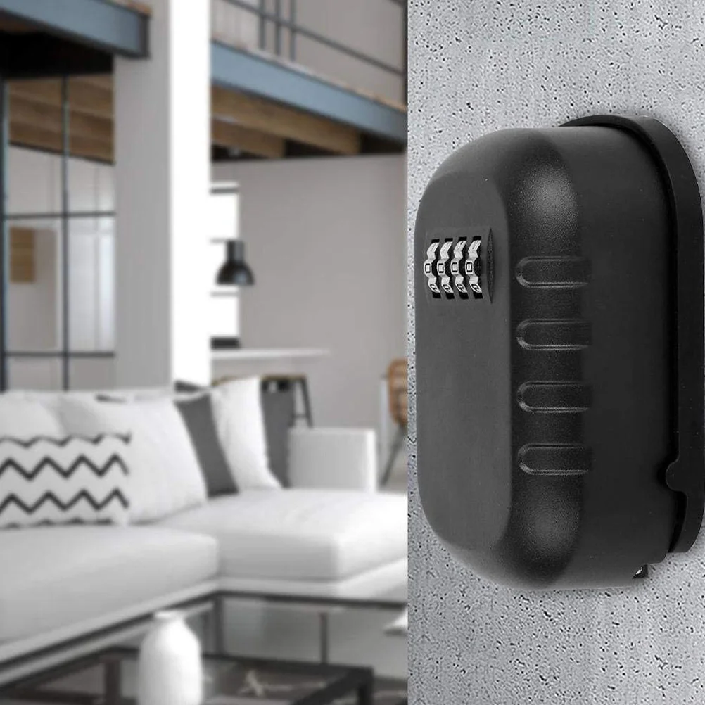 

Lock 4- Digital Aluminum Alloy Wall Mounted Storage Case Sturdy Secure Key Safe Box Wall Coded Lock Key Box