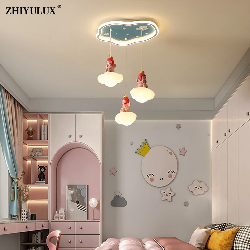 

Remote Dimming New Modern LED Chandelier Lights Children Living Dining Room Baby Bedroom Pendant Hall Bar Lamps Indoor Lighting