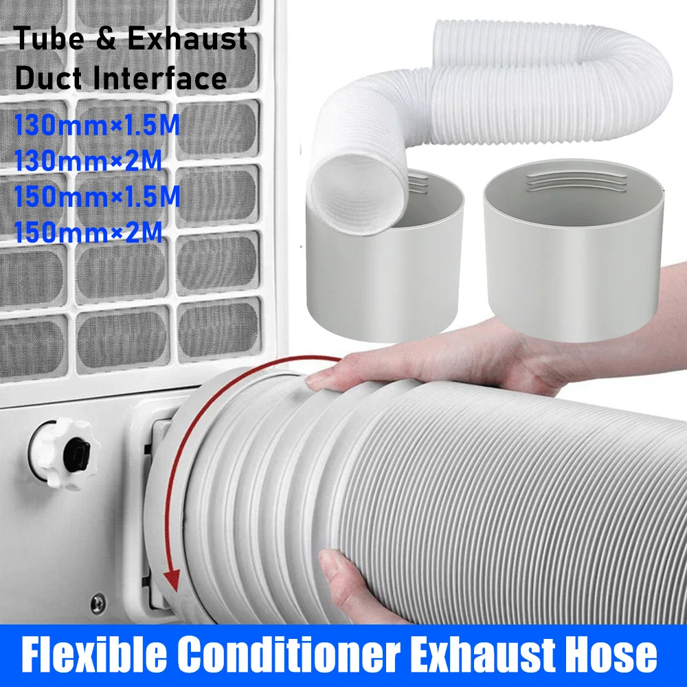 Tubo de mangueira de exaustão de condicionador flexível, 13/15cm, extra longo, extensão de duto, mangueira de exaustão para ar condicionado