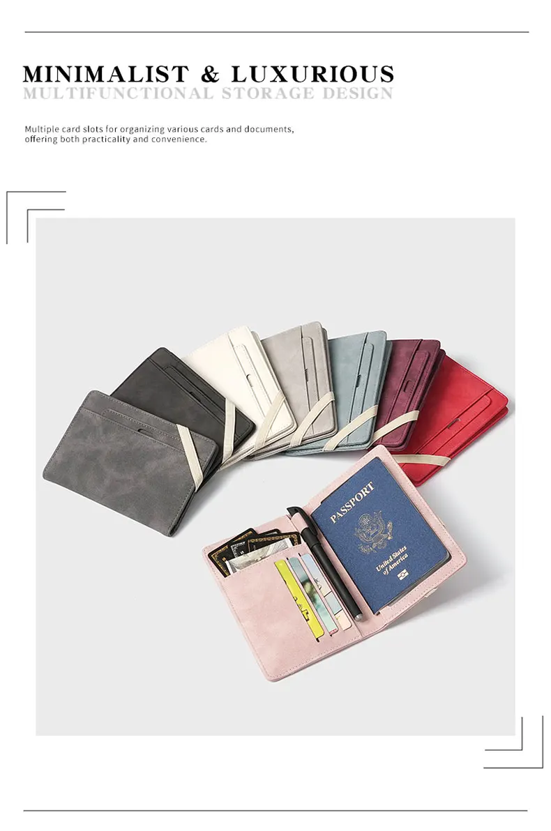 

Держатель для паспорта, многофункциональный держатель для карточек для хранения, сумка для документов, паспорта, дорожный защитный чехол для паспорта