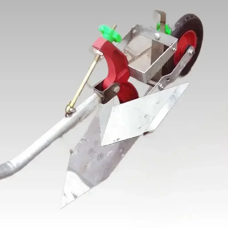Manual Soil Ploughing Machine,   Agricultural Trencher Ridge Mill Micro Tiller Small Trenching Plow Household Cultivator