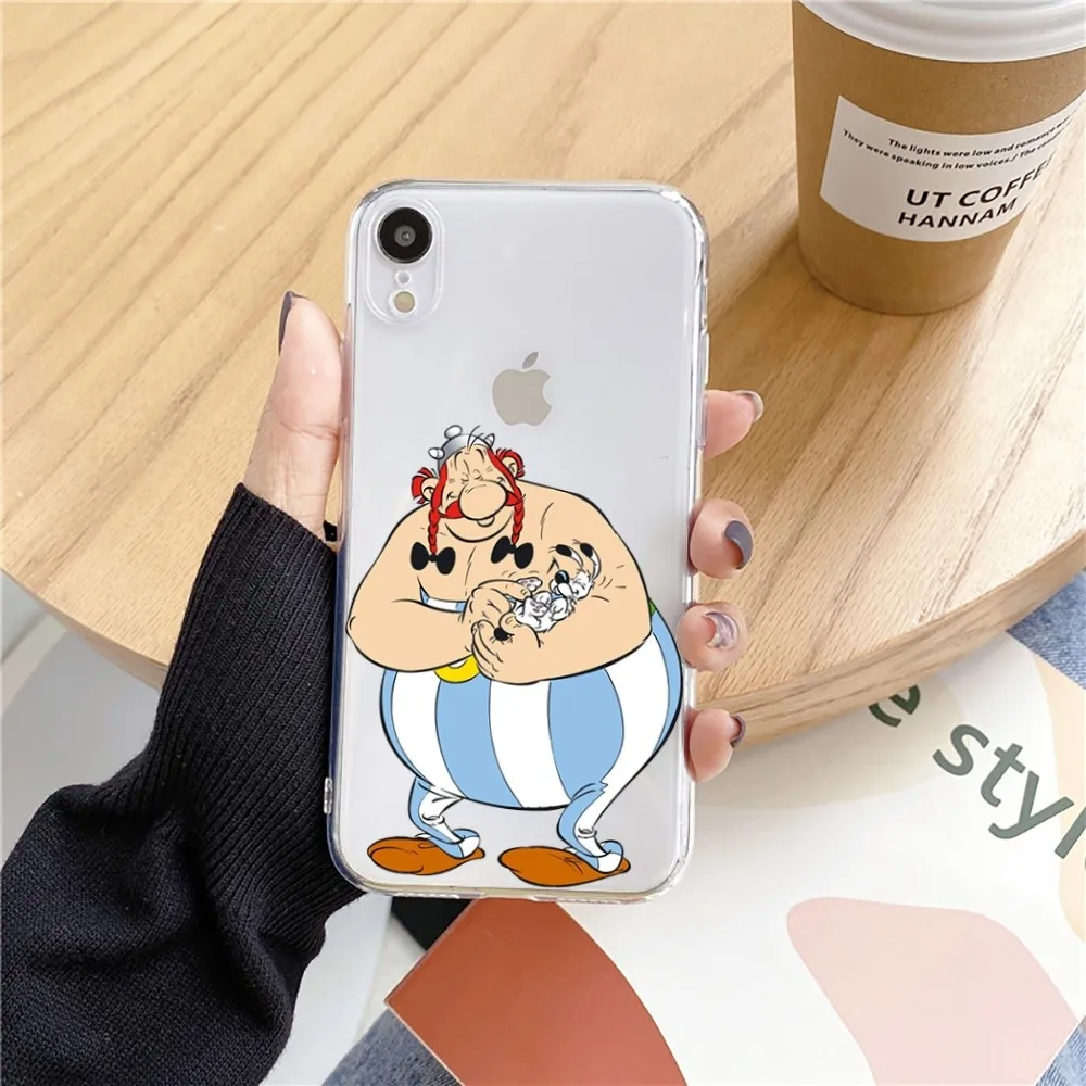 A-Asterix And Obelix Phone Case For Iphone 15 11 13 14 Pro Max 7 8 Plus X Xr Xs Max Se2020 12mini Transparent Cover