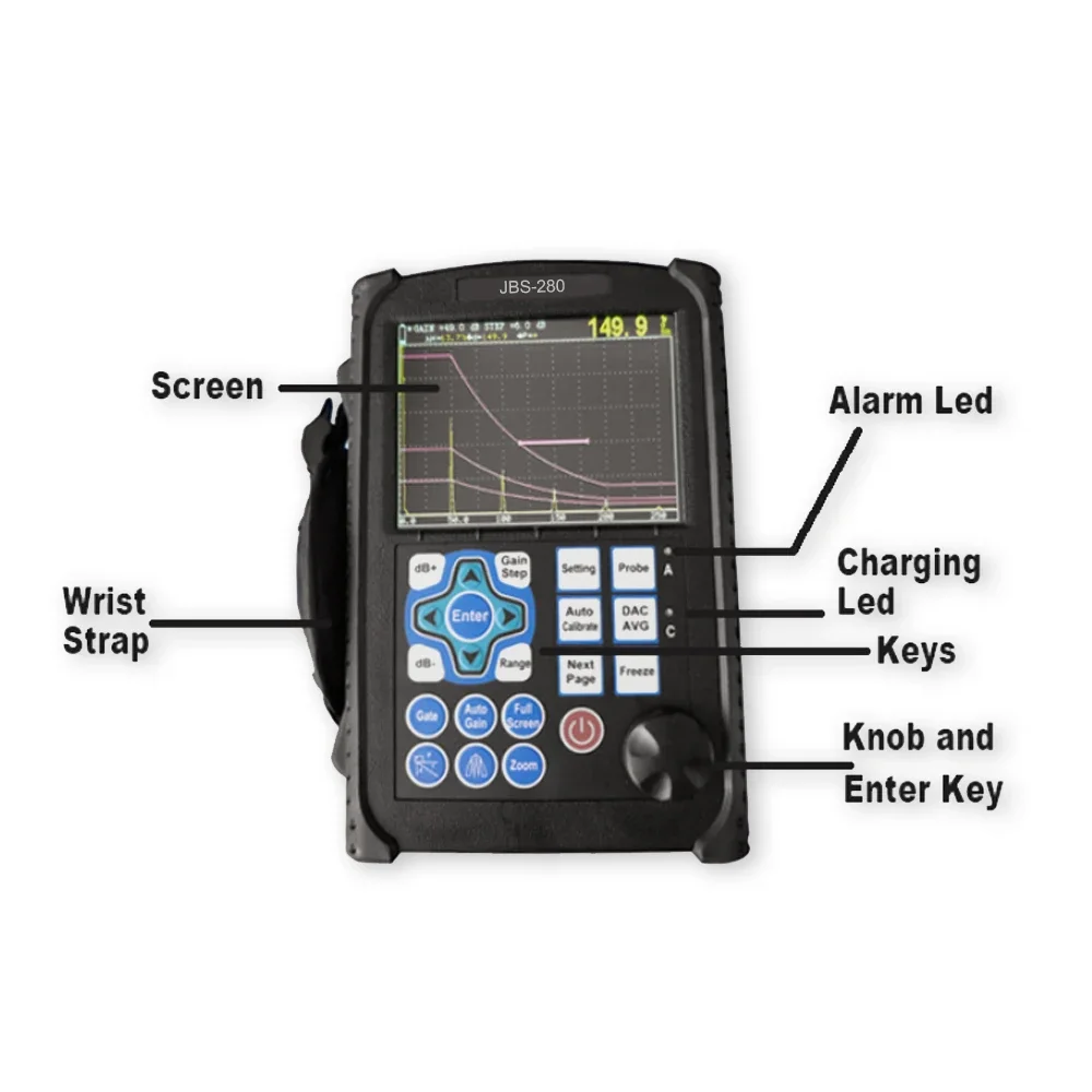 JBS-280plus Digital Ultrasonic Flaw Detector for Welding Inspection